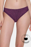 Zivame Primrose Low Rise Full Coverage Bikini Panty - Dark Purple — thumbnail 1